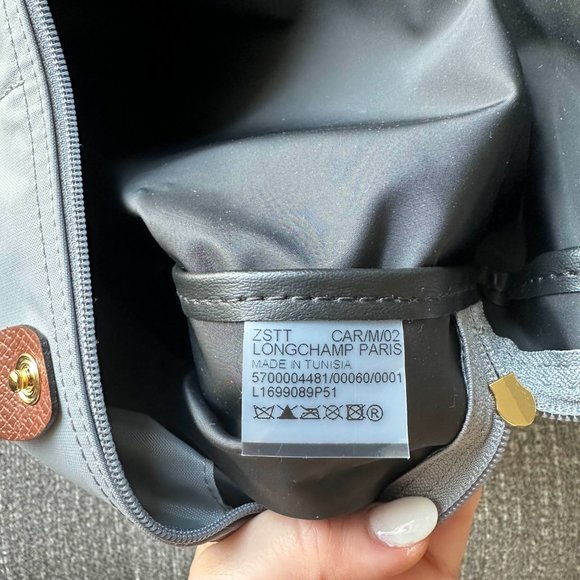 NWOT Longchamp Le Pliage Nylon Travel Backpack Grey - Picture 7 of 7